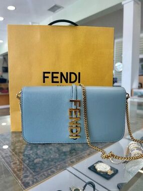 Pre Owned Fendi Fendigraphy Wallet on Chain